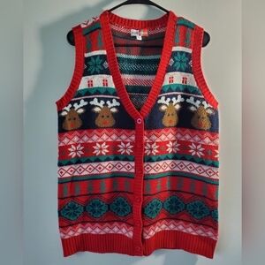 Merrywear Reindeer and Trees Christmas Vest